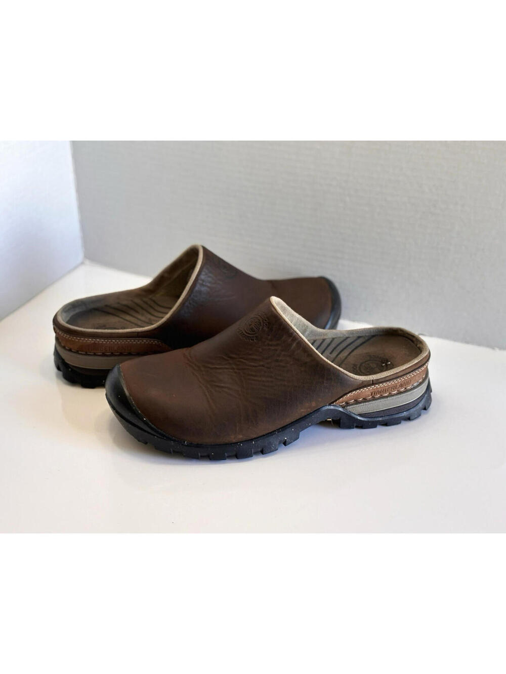 Timberland Outdoor Performance Slip On Loafers Mules Clogs Brown Leather Mens 7M